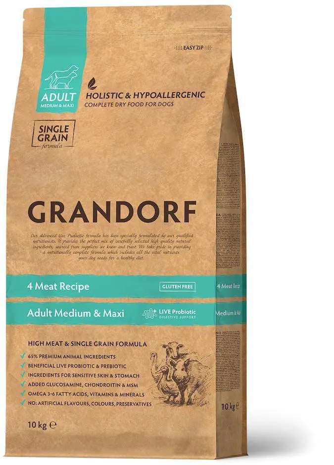 Grandorf - 4 Meat Adult Medium & Maxi Breeds 10kg