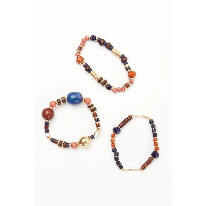 Set 3 paar armbanden kralen