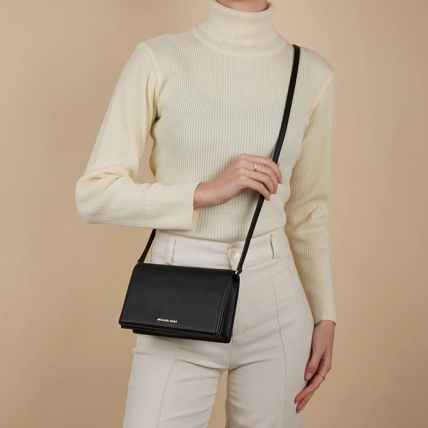 Jet Set Zwarte Leren Crossbody Tas 32S4GJ6C6L-001