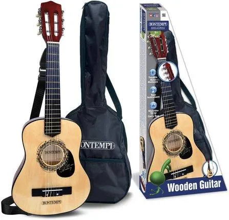 BONTEMPI GUITARE BOIS 75 CM - BANDOULIERE ET SACOCHE