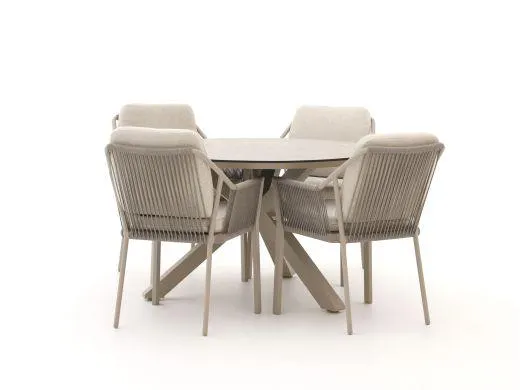 Tierra Outdoor Liv/Orbital ø 120cm dining tuinset 5-delig