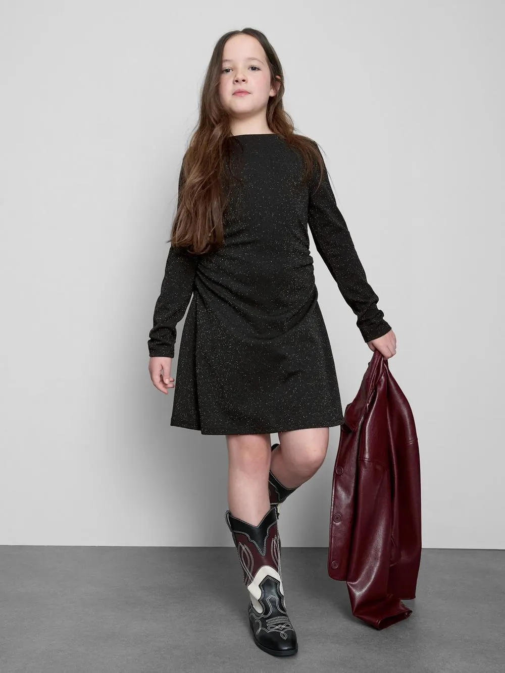 7-15 años | Vestido evasé con purpurina