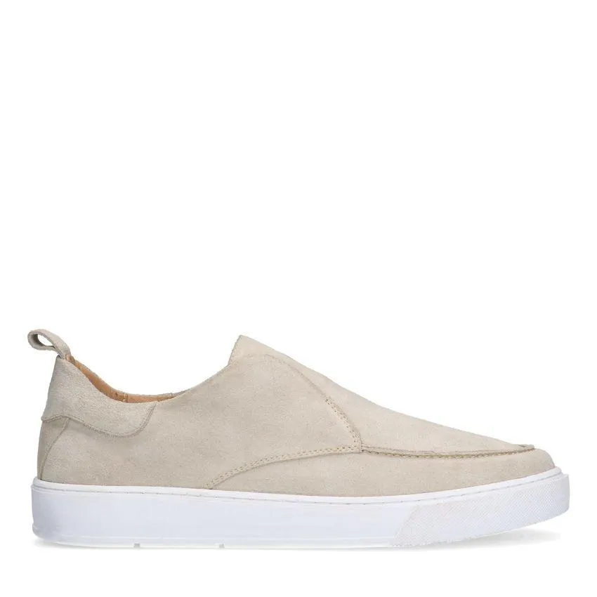 Beige suède loafer