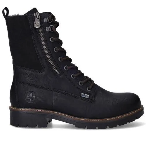 Rieker Veterboots Zwart Dames