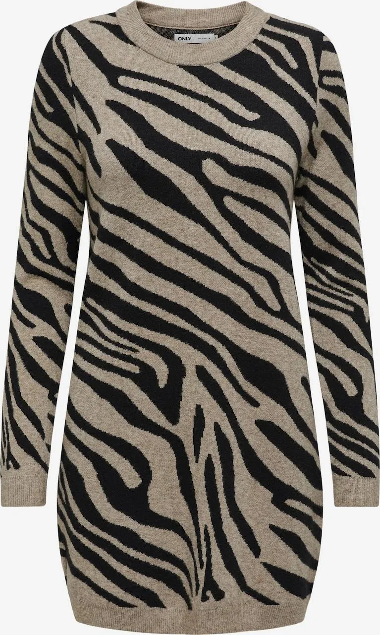ONLY Gebreide jurk 'JENNI' in Bruin