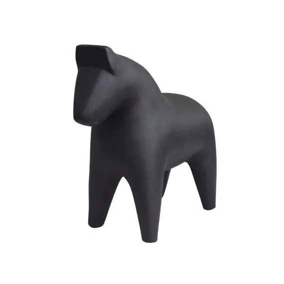 Deco Paard L53Cm W23Cm H52Cm Matt Black