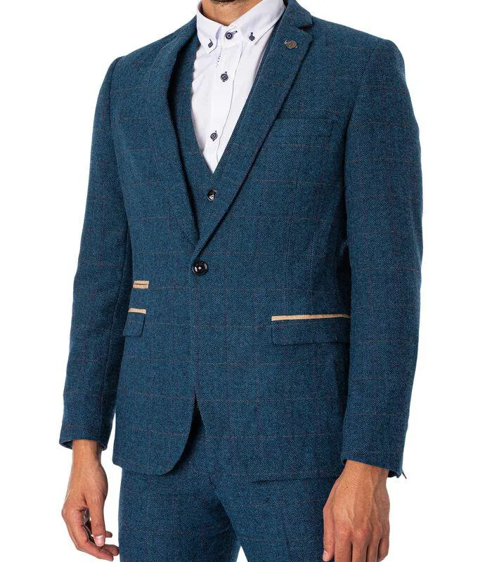 Dion Tweed Geruite Blazer