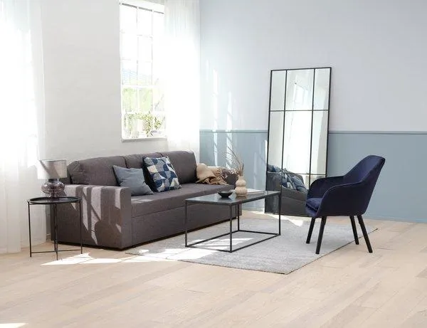 Bedbank MARSLEV 3-zit donkergrijze stof