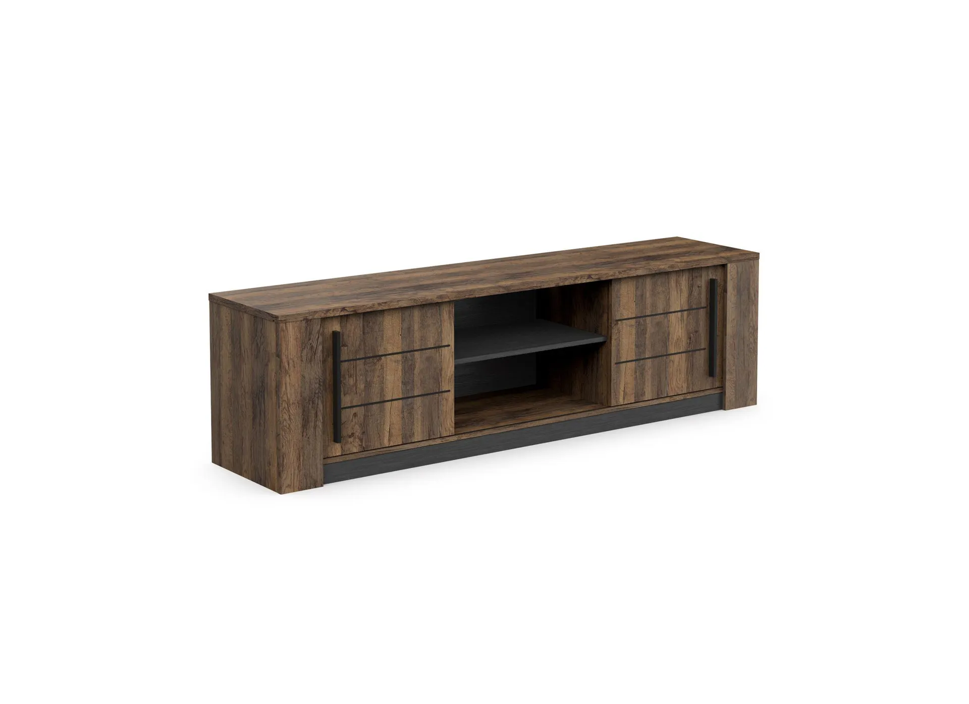 Tv-meubel Monaco 185cm - decor - saloon eik & zwart