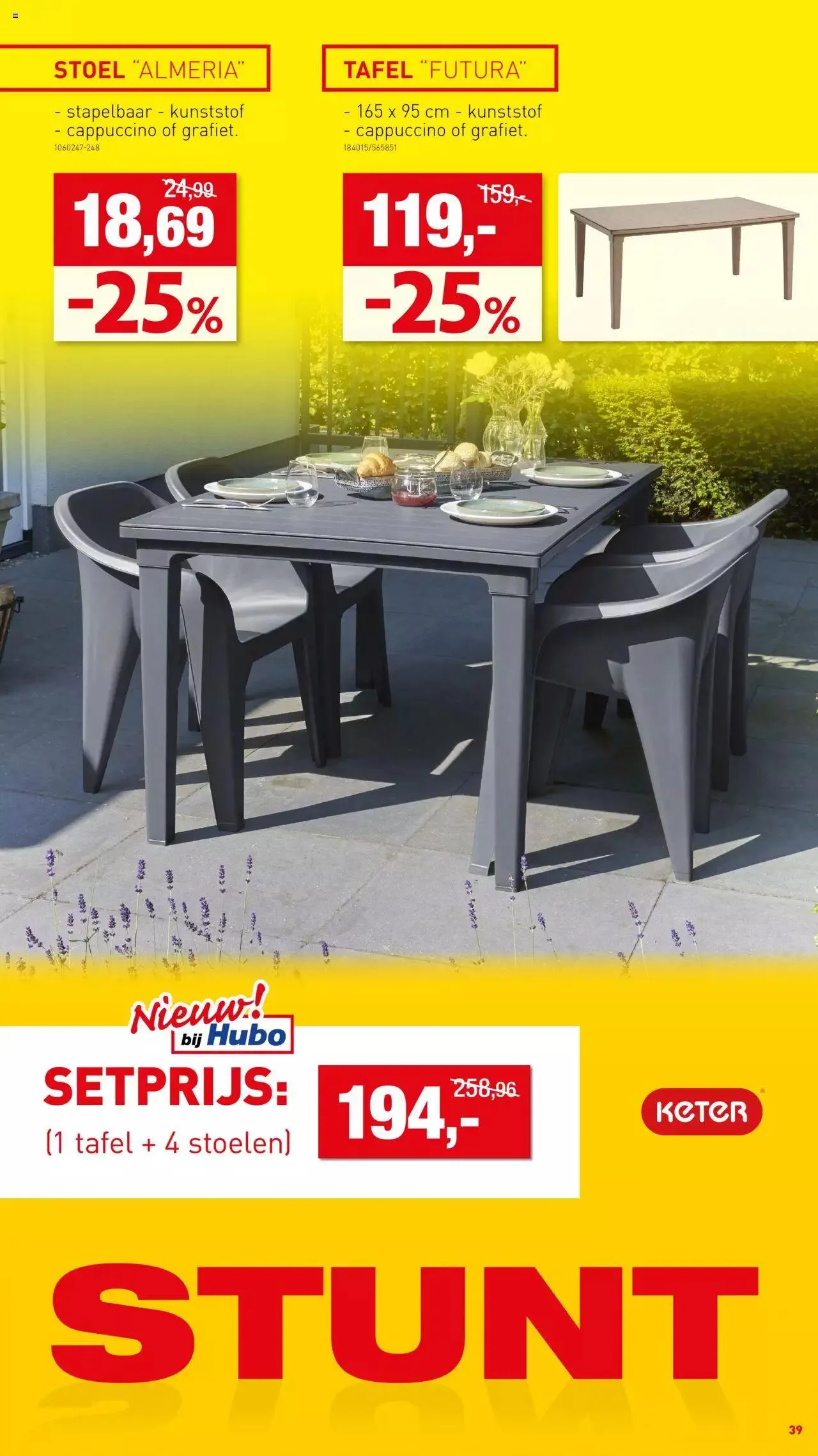 Hubo - Tuinmeubelen Special 2023 van 30 juni tot 31 december 2023 - folder pagina 39