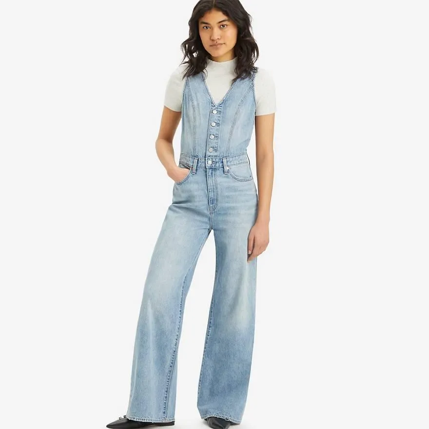 Denim Wide Leg Jumpsuit