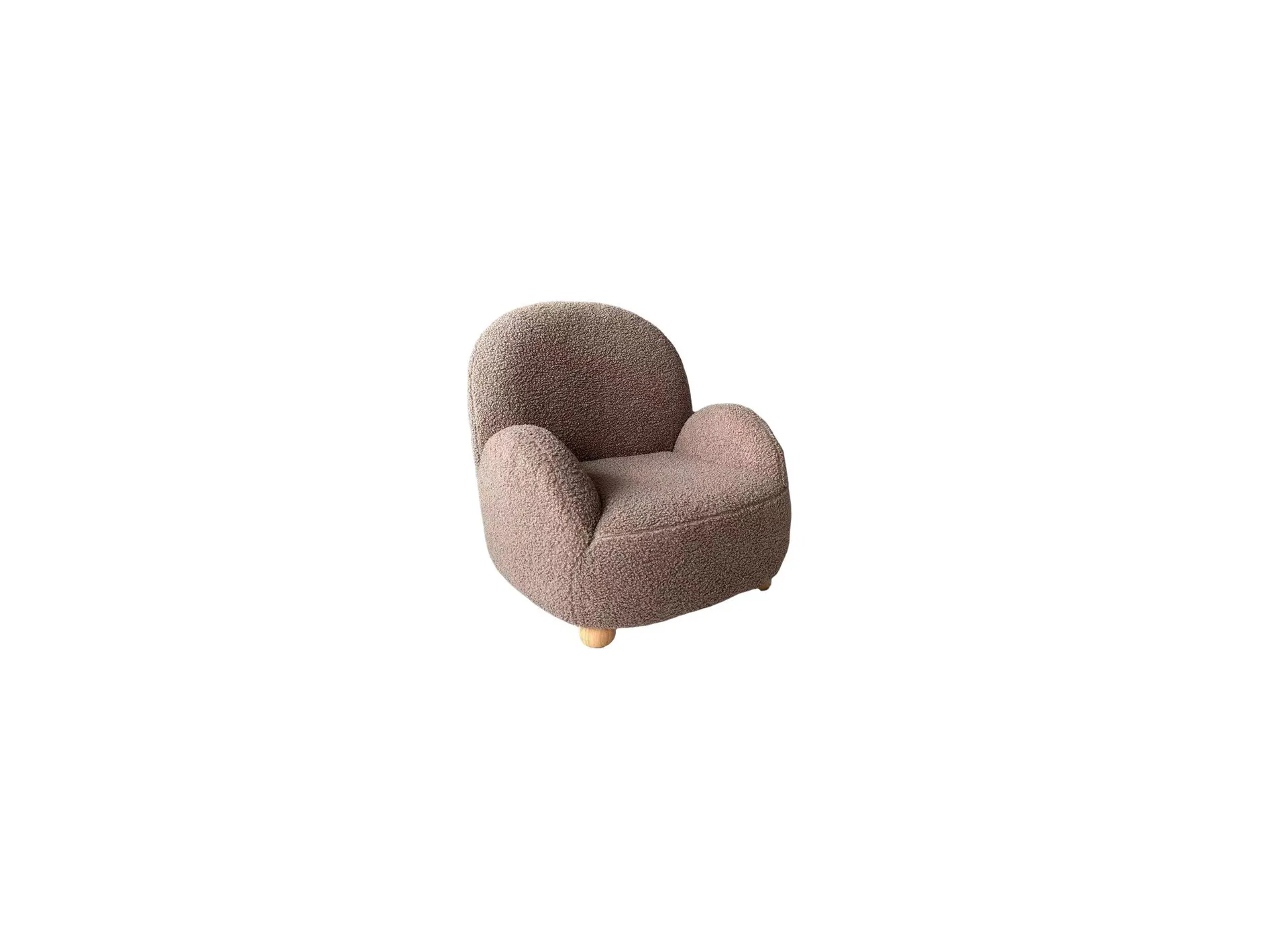 Kinderfauteuil Alps bouclé stof grijs