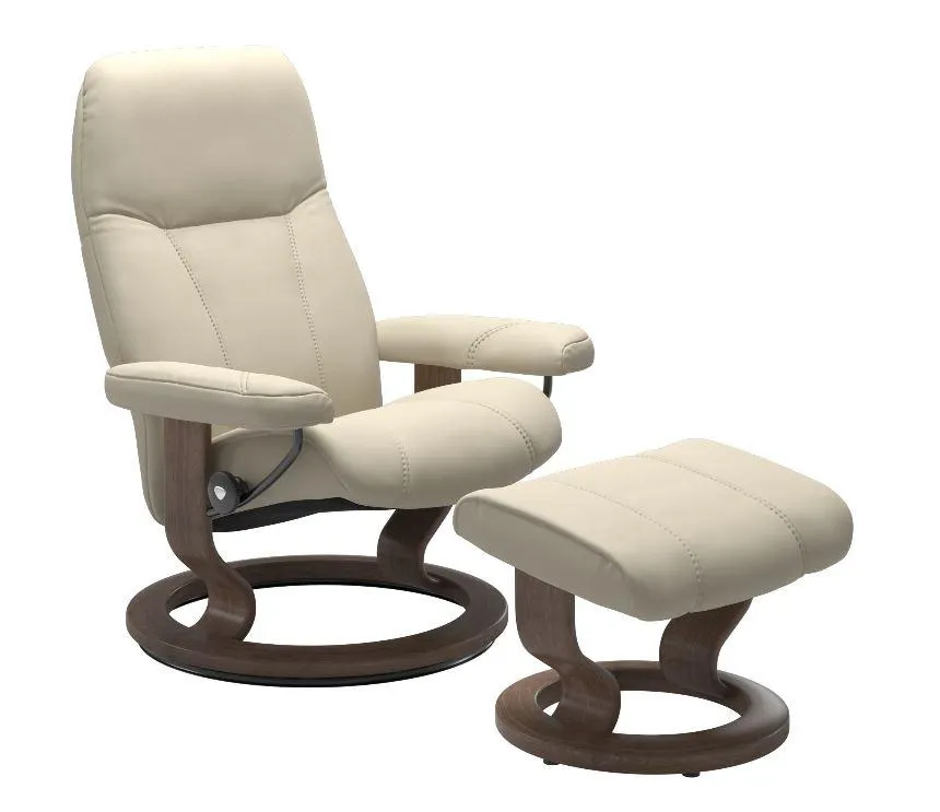 Relaxzetel met voetenbank - Consul cream