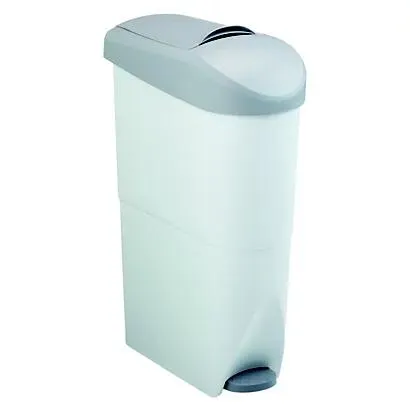 Pedaalemmer voor dameshygiëne van kunststof Hera 15l - grijs/wit