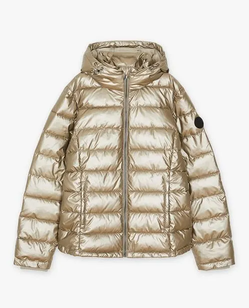 Metallic jas in champagnekleur