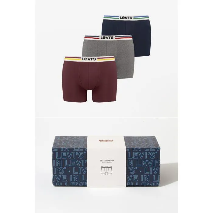 Geschenkset 3 effen boxershorts - Levi's