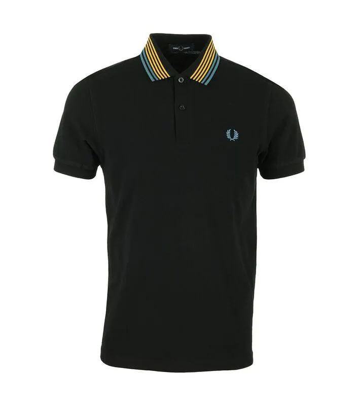 Striped Collar Polo Shirt