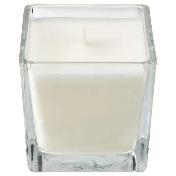 Scented candle in glass, Fresh laundry/white,