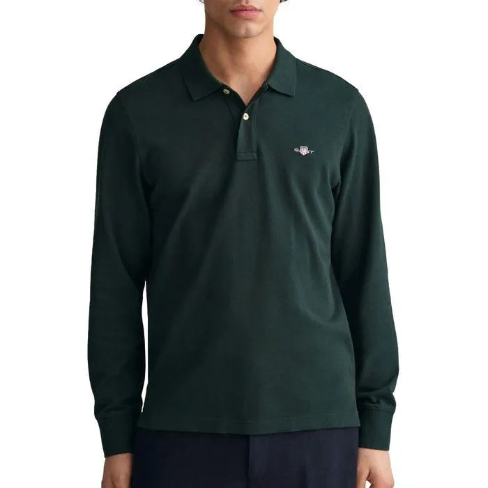 Gant Shield Piqué Rugger Longsleeve Polo Heren