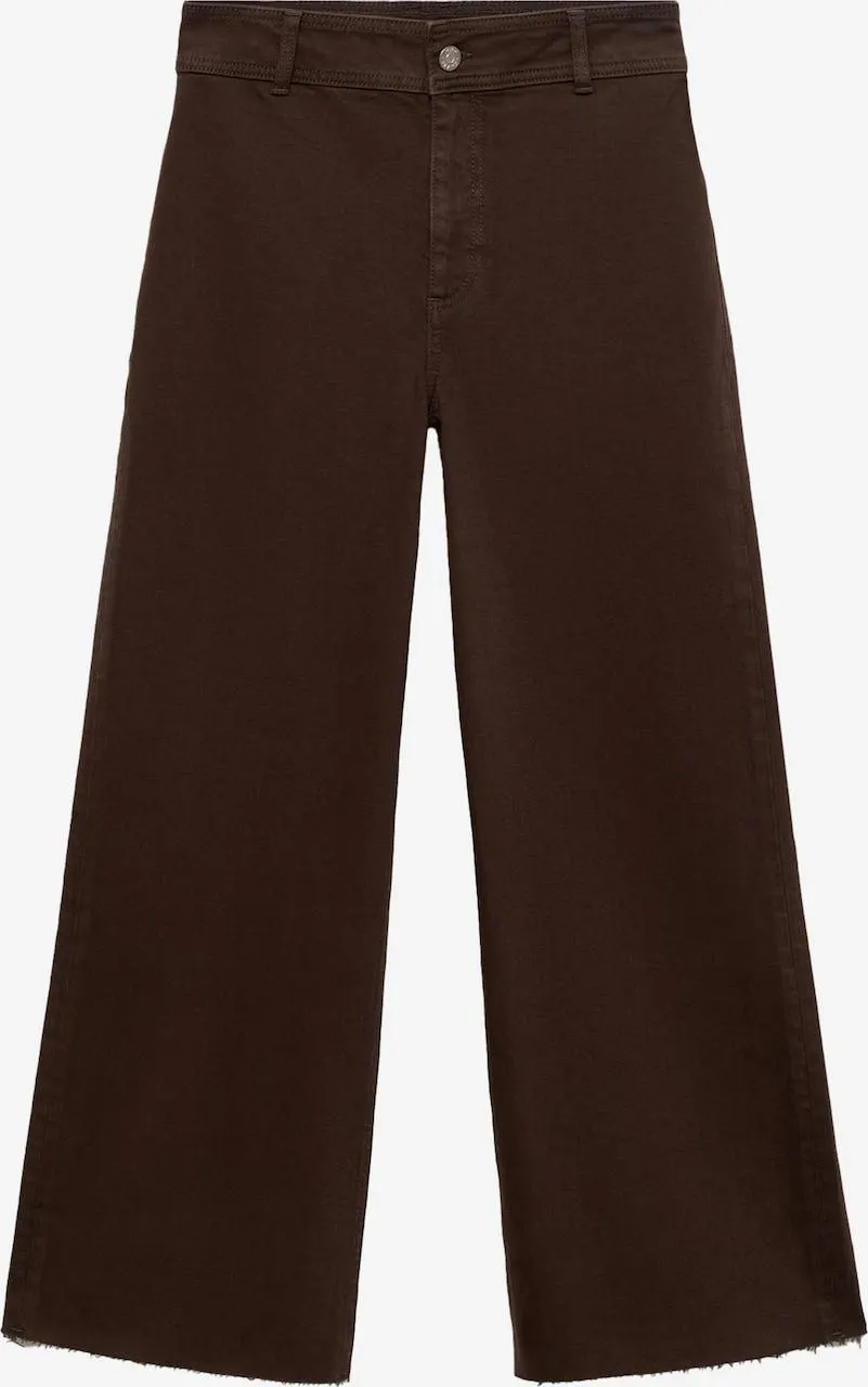 MANGO Wide leg Jeans 'CATHERIN' in Bruin