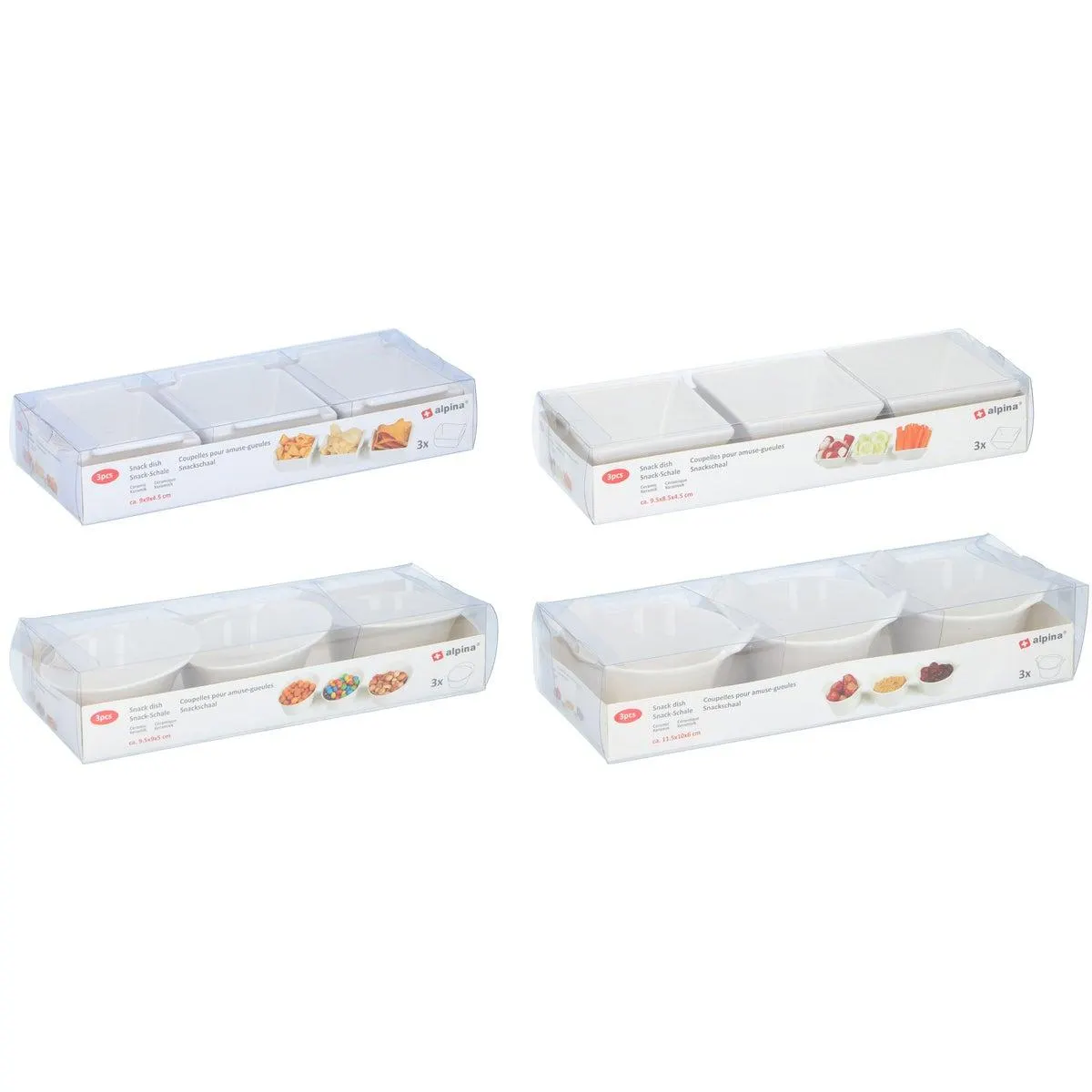 Serveerschaaltjes 3 stuks