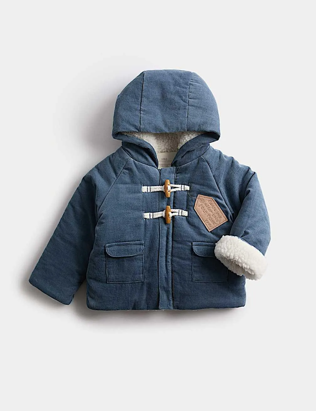Borg Lined Paddington™ Cord Duffle Jacket (0-12 Mths)