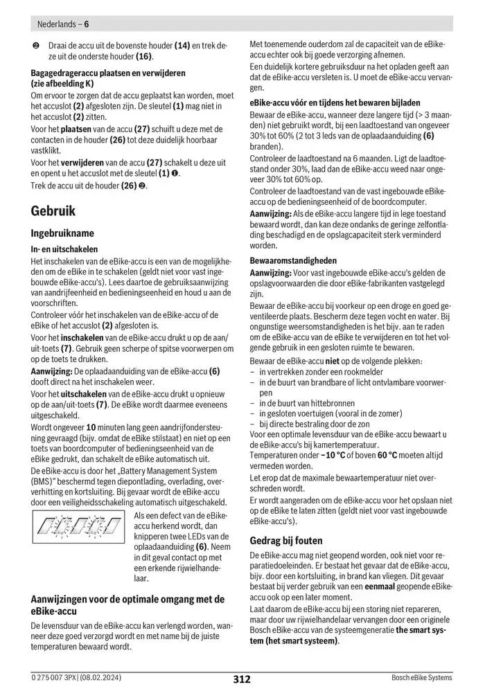 Electric Bike Manual van 12 februari tot 12 augustus 2025 - folder pagina 312
