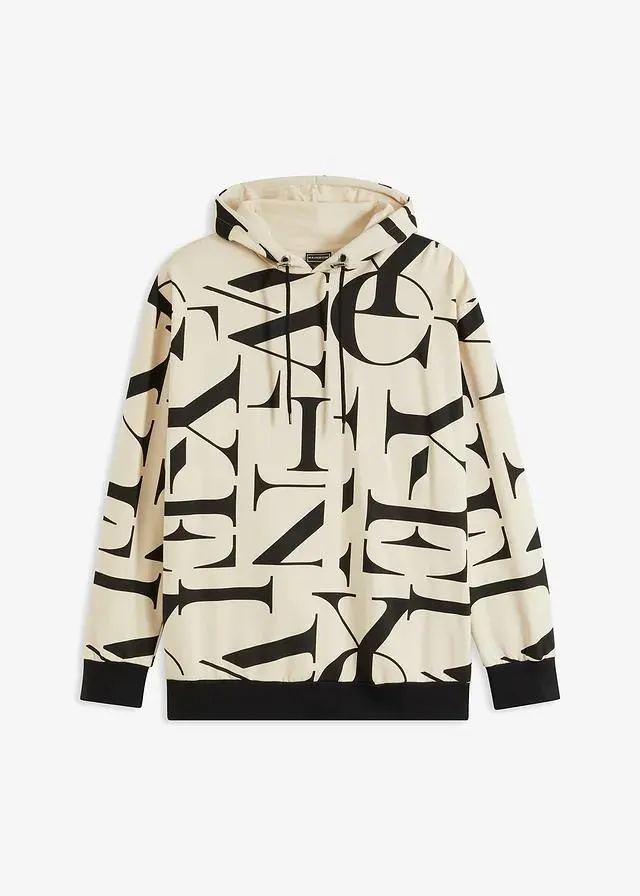 Sweat à capuche en coton, coupe loose