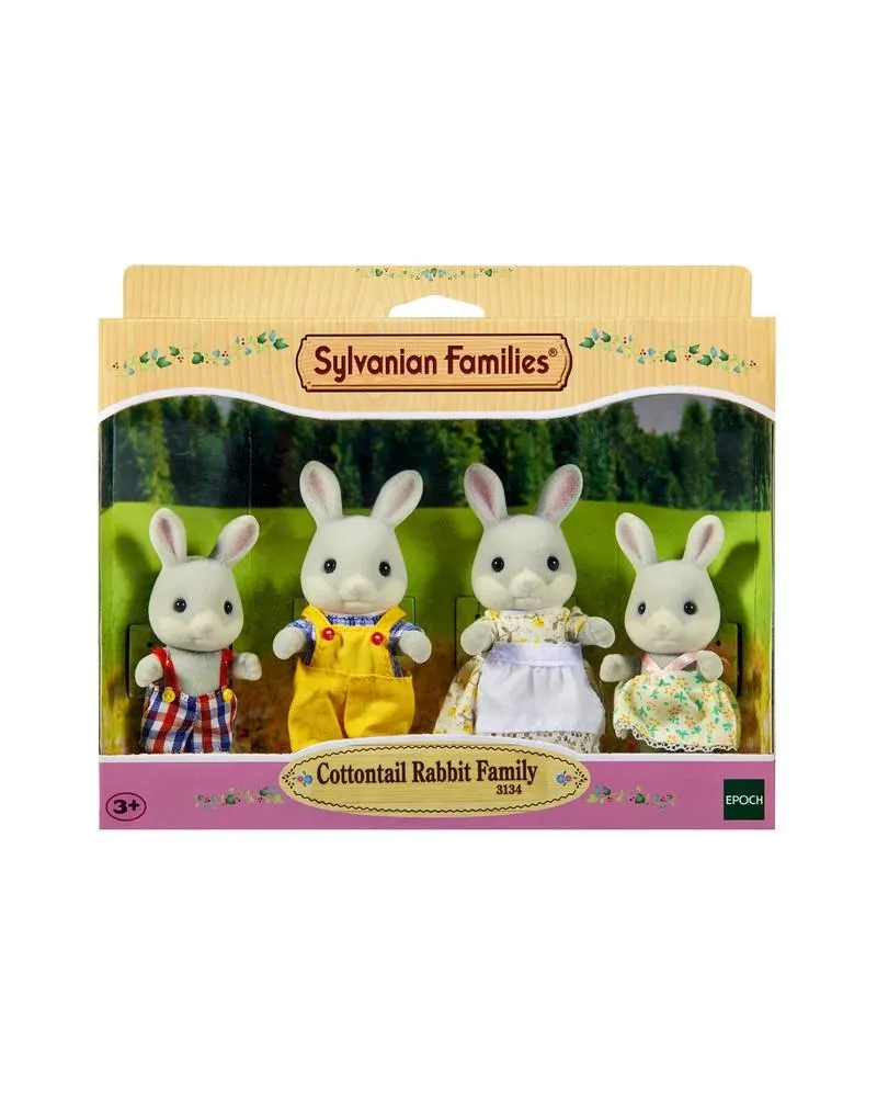 FAMILLE LAPIN GRIS SYLVANIAN