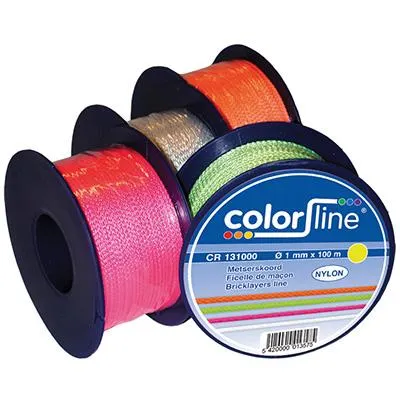 Ficelle de maçon nylon jaune fluo 2mm x 50m