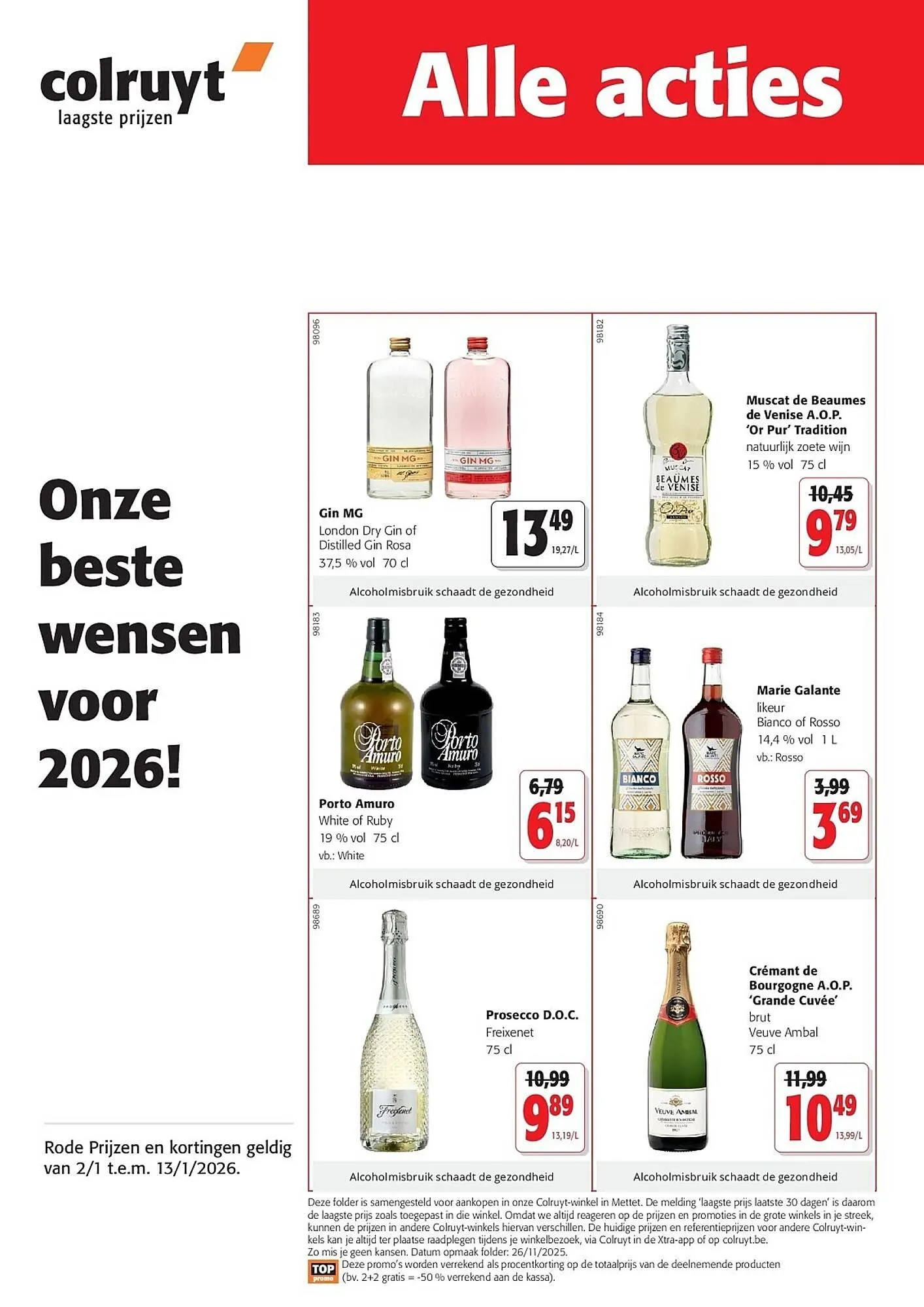 Colruyt folder van 2 januari tot 13 januari 2026 - folder pagina 1