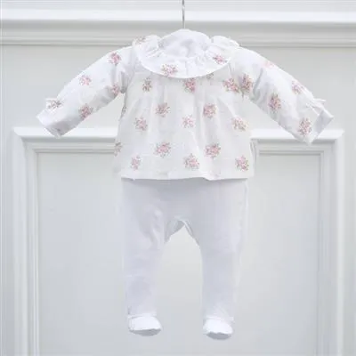 Bloes en body Théophile & Patachou - Roze bloemen