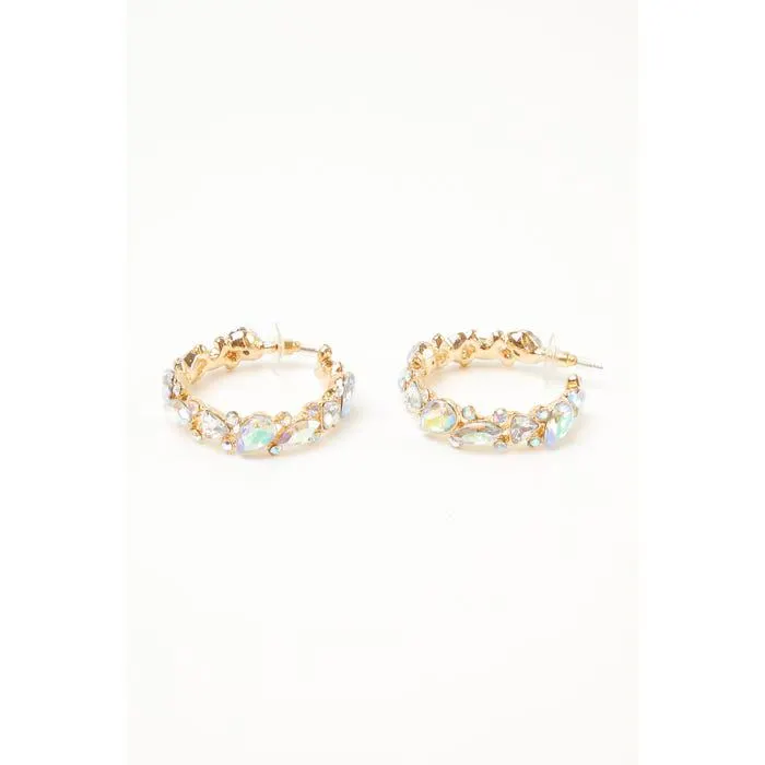 Oorbellen hoops stones