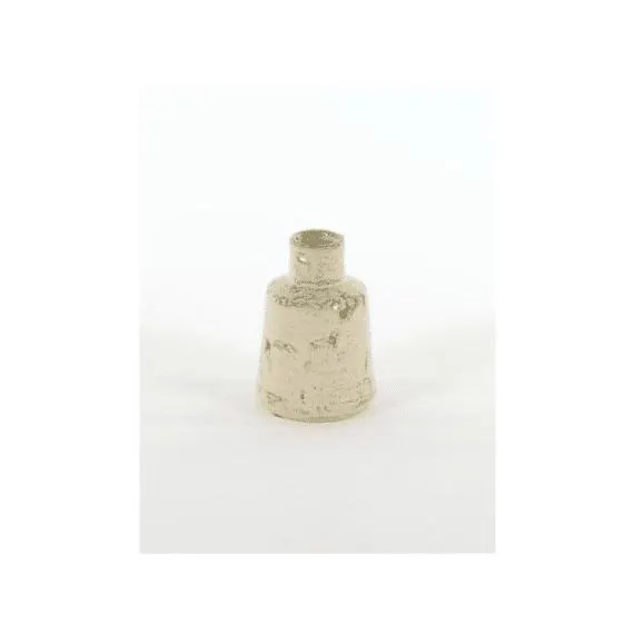 Grooved Glaze - Flesvaasje Keramiek - Spinach White - Ø8,5xh12cm