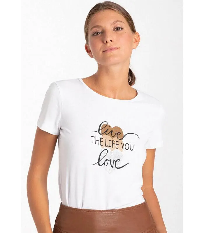 T-shirt met frontprint