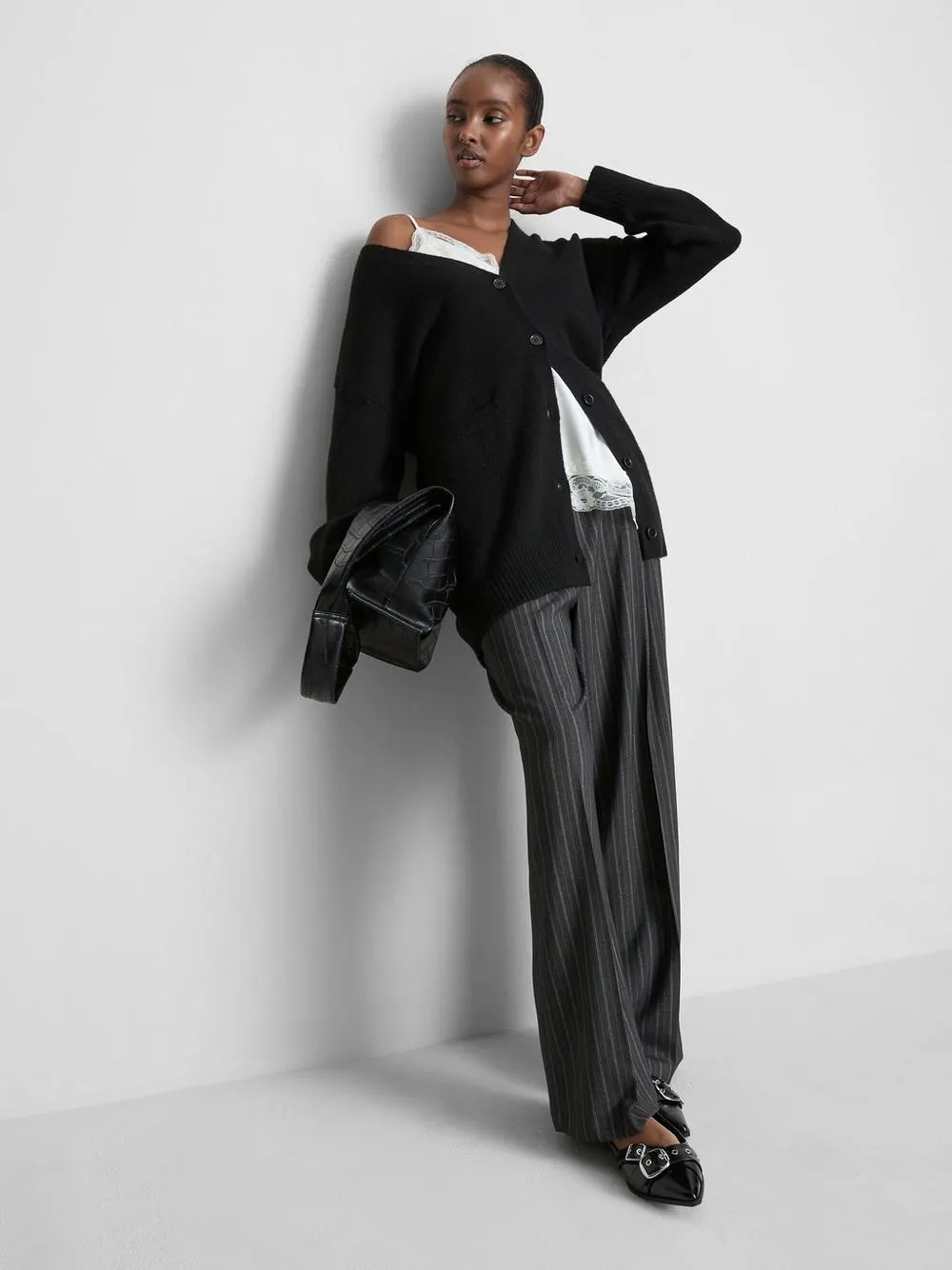 Gilet long à rayures