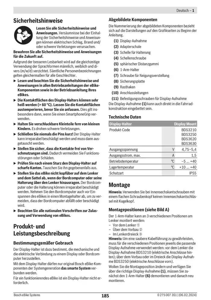 Electric Bike Manual van 12 februari tot 12 augustus 2025 - folder pagina 185