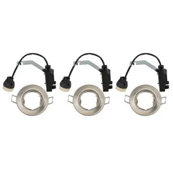OK inbouwspots set van 3 staal Ø 81mm