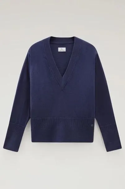 WOOLRICH COTTON CASHMERE V-NECK