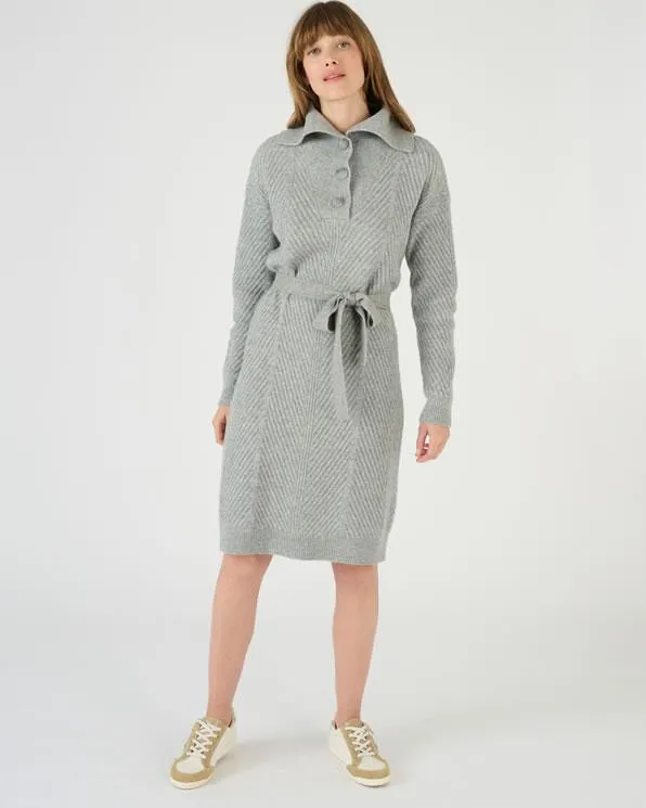 Trui-jurk in tricot, Thermolactyl, gerecycleerde vezels*