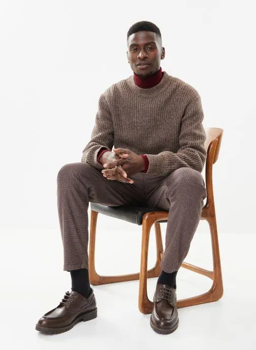 SLHLAND LS KNIT CREW NECK W - Bruin