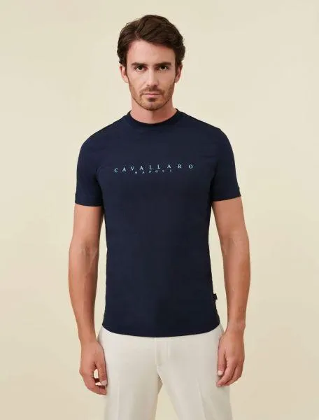Cavagio T-shirt Donkerblauw