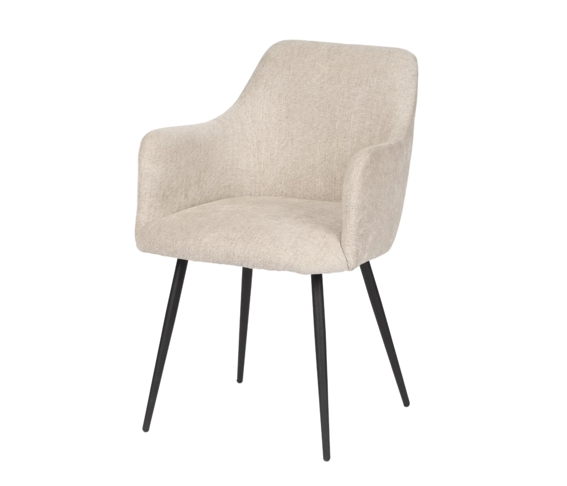 Kuipstoel met armleuningen - beige