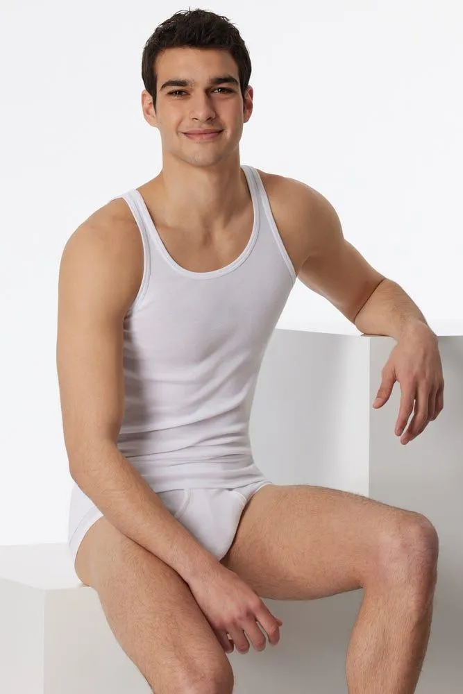 2-pack katoenen singlet rib - Schiesser