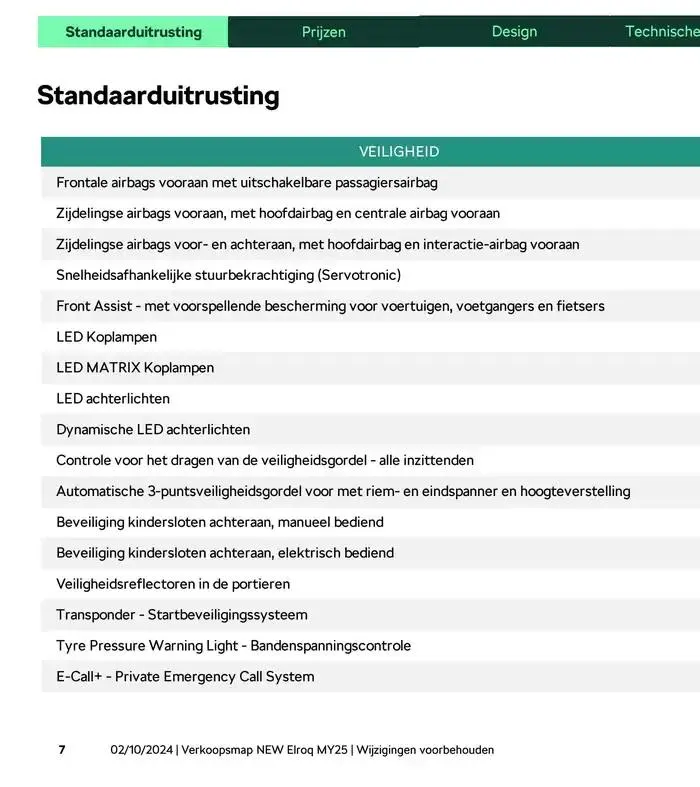 Price List van 31 december tot 31 december 2025 - folder pagina 13