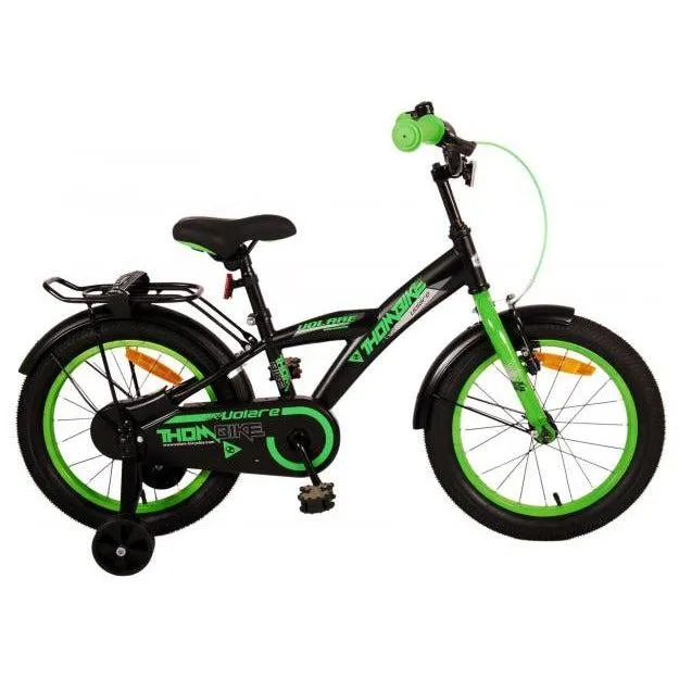 Volare Thombike Kinderfiets - Jongens - 16 inch - Zwart Groen