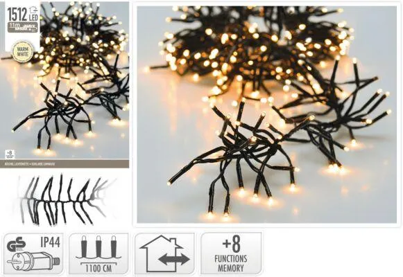 AX9502250 Kerstverlichting 1512 LED Warm Wit - 11 m