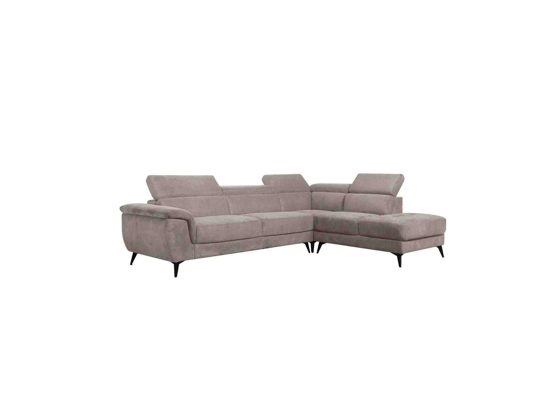 Hoeksalon Condor 283x89cm - stof - champagne