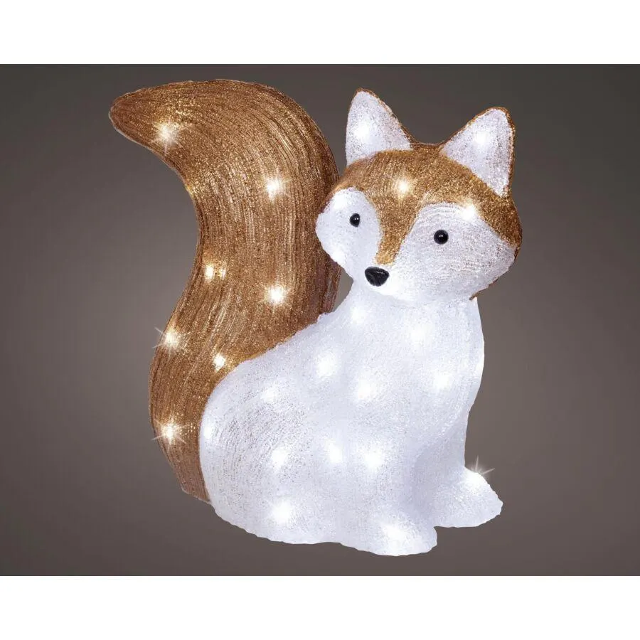 Lumineo LED Vos Acryl Tuindecoratie Koel Wit Buitenverlichting