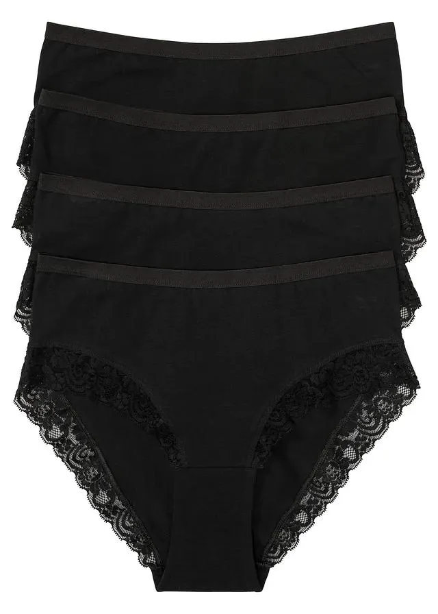 Lot de 4 slips taille haute